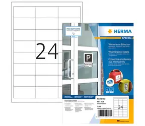 Herma Outdoor etiketa 66x33,8 mm biela / Etiketa / vodeodolné / laser, atrament / 1920 ks