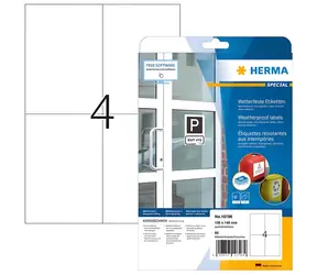 Herma Etikety Outdoor biela / Etikety / vodeodolné / 105x148 mm / 80 ks