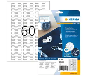 Herma Krúžkové etikety biela / Etikety / 49x10 mm / 1500 ks / A4