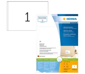 Herma Adresné etikety A5 biela 148,5x205 mm / Etikety / papier / 400 ks / 400 listov