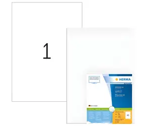 Herma Premium etikety A3 biela / Etikety / 297x420 mm / permanentné lepenie / 100 ks