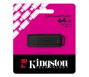 Kingston DataTraveler Exodia Gen2 64GB čierna / Flash disk / USB 3.2 Gen 1 / USB-A