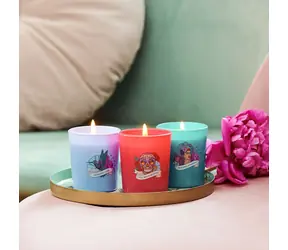 Frida Kahlo Graceful Moments, Full Moon, Lavender / Vonná sviečka / Sada 3 ks / 70 g