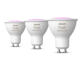 Philips Hue White and Color Ambiance GU10 3ks / Chytrá žiarovka / 400 lm / 2000-6500K / Bluetooth / Zigbee