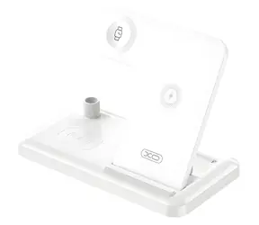Xo WX033 biela / Bezdrôtová nabíjačka 4v1 / 15W / USB-C