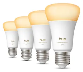 Philips Hue WA A60 E27 4 ks / Inteligentná LED žiarovka / 810 lm / Bluetooth/Zigbee / biela