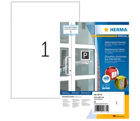 Herma Outdoor etiketa A4 biela / Etiketa / vodeodolné / 210x297 mm / 80 ks