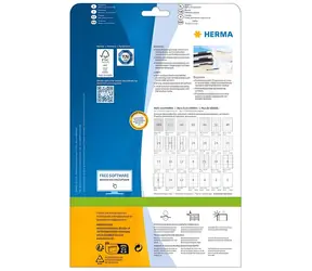 Herma Etikety Premium A4 biele 83,8x50,8 mm / Papier / Laser/Inkjet / 250 ks