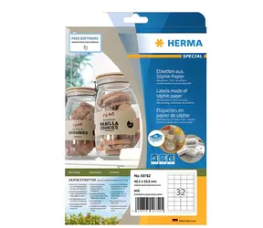 Herma Silphie etikety 48,3x33,8mm hnedá / Etikety / permanentná / 640 ks / 20 listov