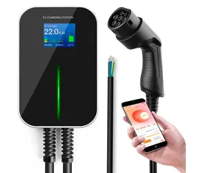 Extralink BS20- BC-22kW-APP čierna / Nabíjačka elektromobilu / Type 2 / 22kW / 32A / 3 fáza / LCD displej / IP66