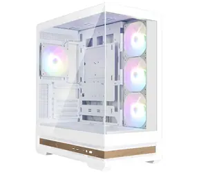 Zalman P40 Namu biela / PC skriňa / Mid Tower / 4X 120mm ARGB fan / 2x USB-A 3.0 / USB-C / panoramatická