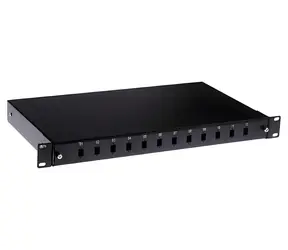 Xtendlan 19" optický rozvádzač čierny / Optický rozvádzač / 12x SC simplex / výsuvný