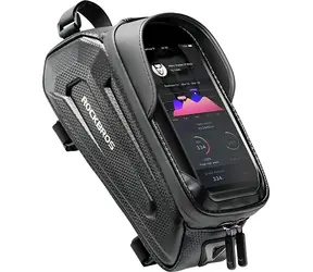 Rockbros Taška na rám s vreckom na telefón čierna / Taška na rám / 1.7 l