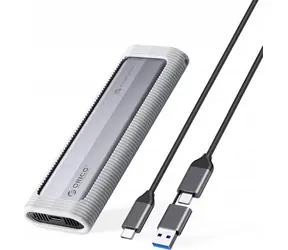 Orico externý box pre M.2 NVMe SSD sivá / 10 Gb/s / USB-C / kábel USB-C-USB-A