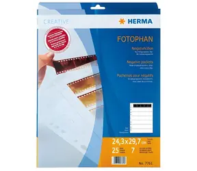 Herma Obal na negatív 35 mm / Obal na negatív / PP číry / 25 listov / 7 pásikov