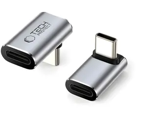 Tech-Protect AA02 sivá / Adaptér / USB-C - USB-C