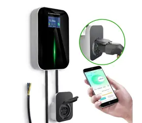 Extralink BS20-BA-22kW-APP čierna / Nabíjačka elektrického automobilu / 22kW / 32A / 3 fázy / LCD displej / aplikácia