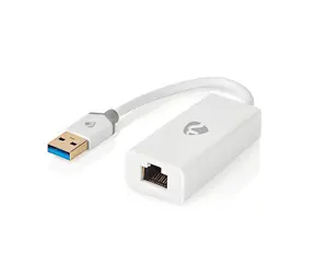 Nedis adaptér USB-A - RJ45 biely