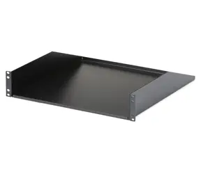 StarTech 2U rack polica čierna / Polica do racku / 19" / nosnosť 56,6 kg / hĺbka 457 mm