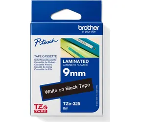 Brother TZe-325 čierna/biela