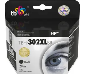 TB TBH-302XLBR čierna / Atramentová kazeta / kompatibilná s HP 302XL (F6U68AE) / 20 ml / 251-500 strán