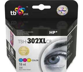 TB TBH-302XLCR / Atramentová kazeta / kompatibilná s HP F6U67AE (302XL) / viacfarebná / 18 ml / do 500 str