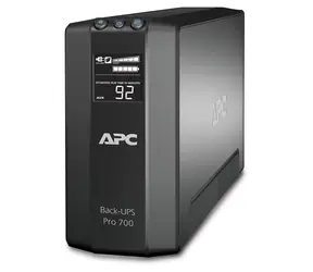 APC Back-UPS RS 700 LCD čierna / Záložný zdroj / 420 W / Master Control / 6 zásuviek / 2x RJ-45