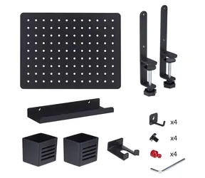 StarTech Clamp-on organizér na desk čierny / Organizér na príslušenstvo / oceľový pegboard / 42 x 32 cm / 2,6 kg