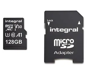 Integral microSDHC/SDXC 128 GB / Pamäťová karta / UHS-I U3 V30 / čítanie: 100 MB/s / zápis: 45 MB/s