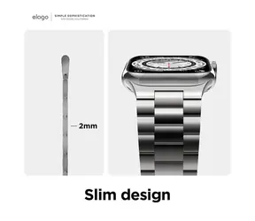 Elago Metal Band strieborná / Remienok pre Apple Watch / 40/41/42 mm