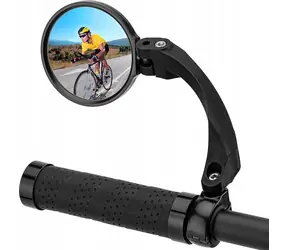 Rockbros spätné zrkadlo na bicykel okrúhle ľavé čierna / Spätné zrkadlo / Ľavé / Čierna