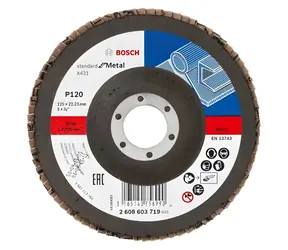 BOSCH 2608603659 X431 / Lamelový brúsny kotúč P120 / 125x22.23 mm