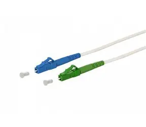 OPTIX LC/ APC-LC/UPC biely / Optický patch kábel / simplex / 9/125 / armovaný LSZH 3 mm / 3 m