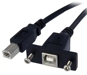 StarTech USB 2.0 kábel s montážou na panel čierna