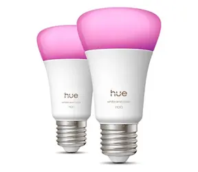 Philips Hue WCA 2x žiarovka E27 A60 / Múdra LED žiarovka / 1100 lm / 16 mil. farieb / stmievateľná / Bluetooth/Zigbee