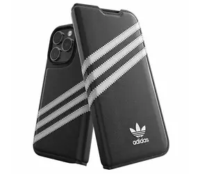 Adidas OR Booklet Case PU čierna/biela / Puzdro typu kniha / Apple iPhone 14 Pro