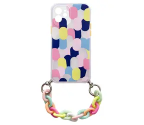 Hurtel Color Chain Case viacfarebná / Kryt pre Samsung Galaxy S20 FE 5G / gélový / s retiazkovým príveskom