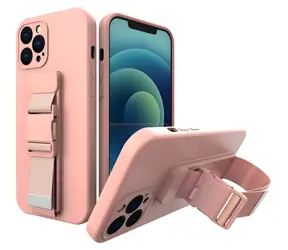Hurtel Rope Case ružová / Kryt / XIAOMI POCO X3 NFC / gél s pútkom a retiazkou