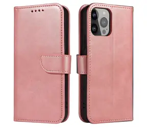 Hurtel Wallet Case ružová / Kryt / Apple iPhone 15 Pro / Stojanček / Magnetický