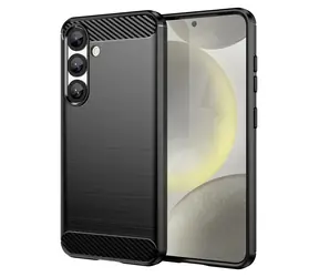 Hurtel Carbon Case čierna / Zadný kryt / XIAOMI POCO X7 / silikónové / karbónový vzhľad