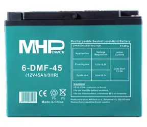 Carspa MHPower 6-DMF-45 / Gélový akumulátor / VRLA GÉL / 12V/45Ah / Deep Cycle / Terminál D3-M6
