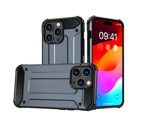 Hurtel Hybrid Armor kryt pre Apple iPhone 15 Pro modrá / Kryt / Odolný hybridný materiál