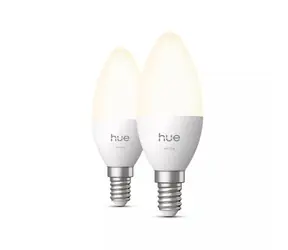 Philips Hue LED žiarovka E14 3,7W biela / múdra LED žiarovka / 2700 K / Zigbee/Bluetooth / 2ks