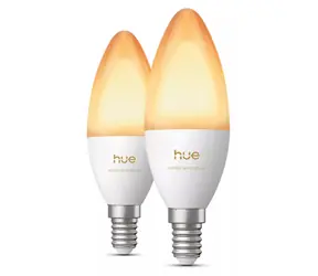 Philips Hue LED žiarovka E14 3,7W biela / Múdra LED žiarovka / B39 sviečka / stmievateľná / 2 ks
