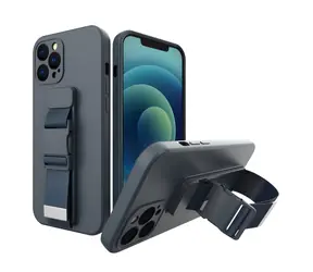 Hurtel Gélové puzdro s retiazkou pre XIAOMI POCO X3 NFC tmavo modrá / Puzdro / Retiazkový popruh