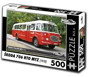 RETRO-AUTA Puzzle BUS č.6 Škoda 706 RTO MTZ (1970)