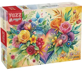 YAZZ Puzzle Kvetinové srdce / 1000 dielikov