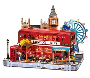 2KIDS TOYS 3D drevená skladačka Miniatúrna scéna Londýn / 3D skladačka / 200+ dielikov / 14+