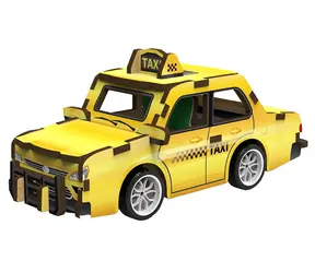 2KIDS TOYS 3D drevená skladačka Taxi / od 6 rokov / na natiahnutie / drevo