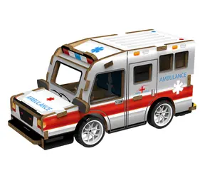 2KIDS TOYS 3D drevená skladačka Sanitka / od 6 rokov / na natiahnutie / drevo